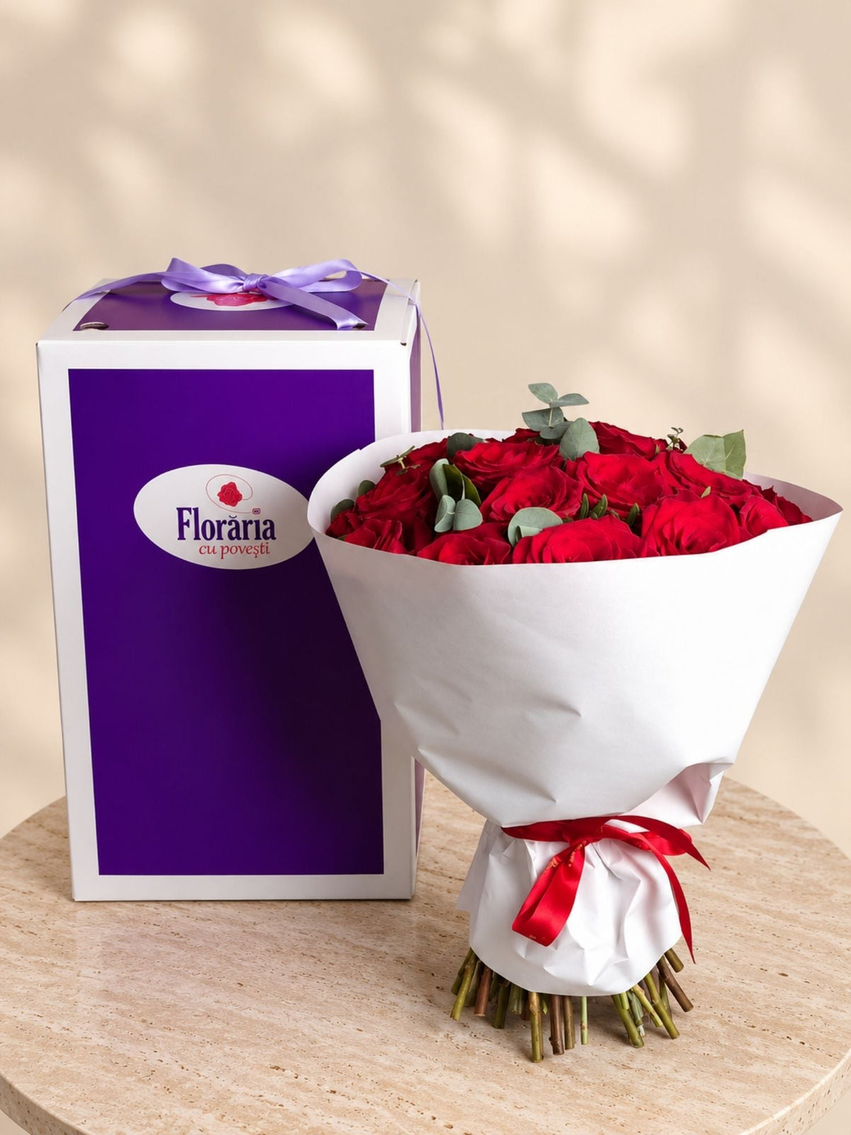 Buchet 25 Trandafiri Rosii - Floraria cu Povesti