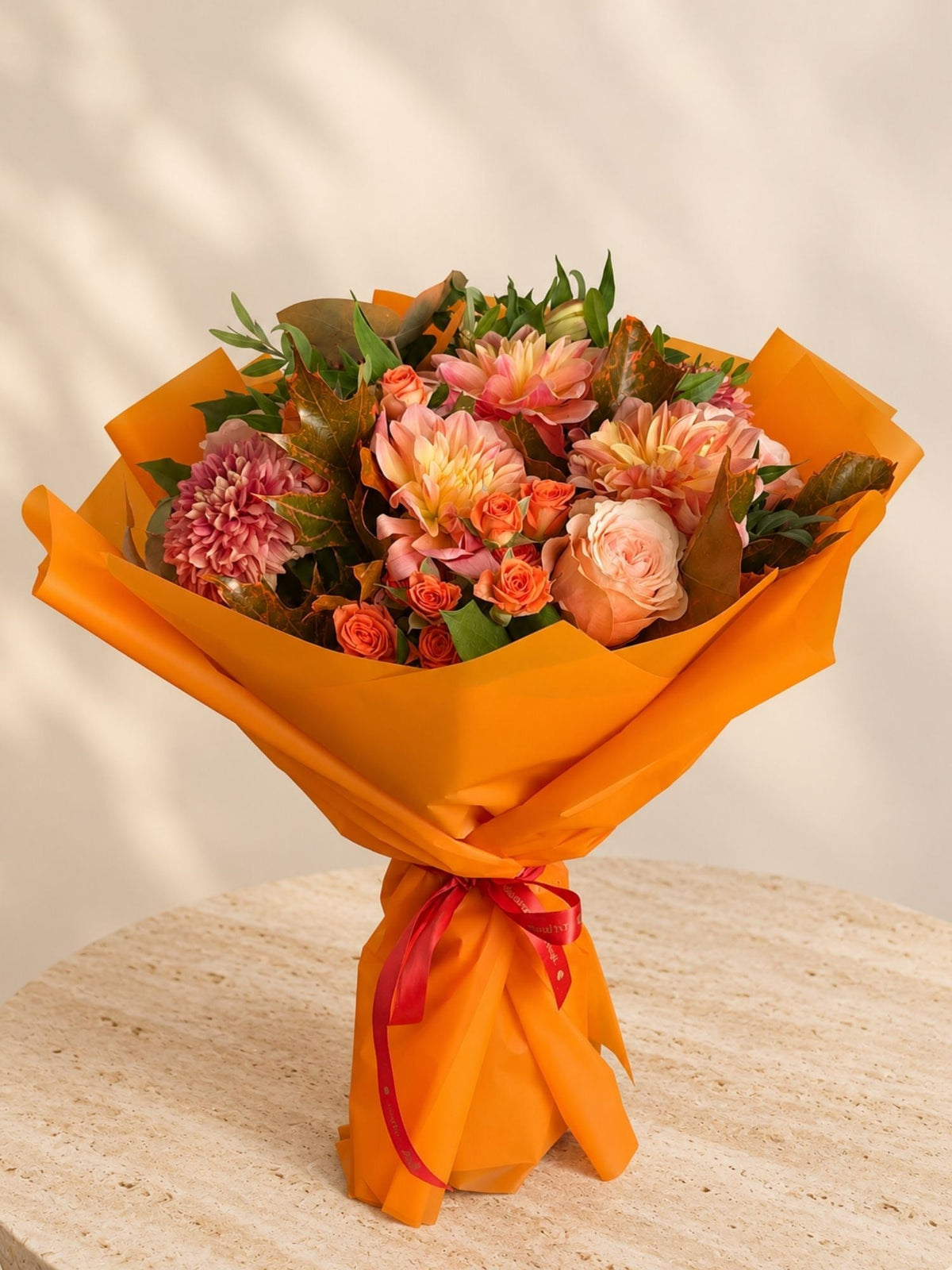 Buchet Sunset Coral - Floraria cu Povesti